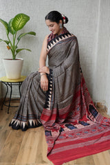 Pure Ajrakh Print Modal Silk Saree